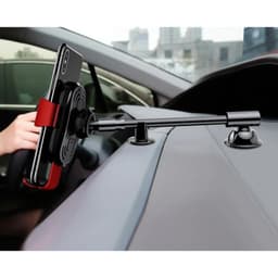 [Sạc Không Dây] Giá Đỡ Kẹp Điện Thoại Xe Hơi Cán Dài Dán Tablo Ô tô Baseus 10W Wireless Charger Gravity Car Mount 7