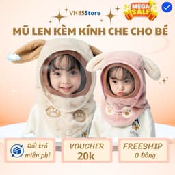 Mũ Kèm Kính Chắn Gió Cho Bé Từ 4-10 Tuổi ( Kính Có Thể Tháo Rời ) . Mũ Lông Có Kính Chắn Gió Bên Trong Lót Nỉ 7