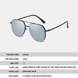 Kính Phi Công Nam LECOS LK63 Gọng Thép Không Gỉ đi Làm Gặp Đối Tác 2