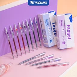 Combo 5/10/20 Bút gel Fasgel Thiên Long GEL-068 - viết mực nước êm trơn ngòi cao cấp 0.5mm gồm 4 màu mực, nét êm trơn 1