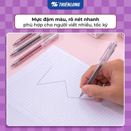 Combo 5/10/20 Bút gel Fasgel Thiên Long GEL-068 - viết mực nước êm trơn ngòi cao cấp 0.5mm gồm 4 màu mực, nét êm trơn 3