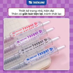 Combo 5/10/20 Bút gel Fasgel Thiên Long GEL-068 - viết mực nước êm trơn ngòi cao cấp 0.5mm gồm 4 màu mực, nét êm trơn 4