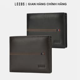[4-25/9 TẶNG QUÀ TRUNG THU 599K] Ví Da Nam LECOS LV12 Da Bò Thật Nhiều Ngăn Thẻ Nhỏ Gọn Bỏ Túi 2