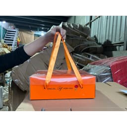 Khay chữ nhật đỏ nắp mica đựng trái cây kích thước 27x20x10 6