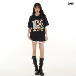 Áo Thun Noel HY KORÉ Shin Giáng Sinh 2965 Form Rộng Localbrand Oversize Unisex Vải Cotton 75% Nam Nữ Mặc Đẹp 4
