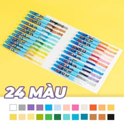 Bút Sáp Màu Cho Bé Tập Tô MONDEZ 12-48 Màu Tươi Sáng, Bám Giấy Tốt, Ít Vụn An Toàn Cho Bé Tập Tô 9