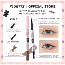 [FLORTTE] Bút Kẻ Bọng Mắt 2 Đầu FLORTTE  Tạo Bọng Mắt Cười Tự Nhiên, 4 Màu Hot DOLLYDOLLY COSMETICS 2