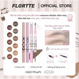 [FLORTTE] Chì kẻ mày mascara lông mày 2 đầu Meow chống nước lâu trôi 2