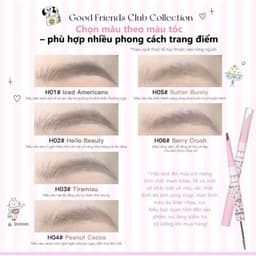 [FLORTTE] Chì kẻ mày mascara lông mày 2 đầu Meow chống nước lâu trôi 4