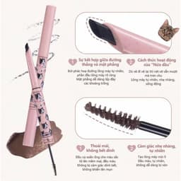 [FLORTTE] Chì kẻ mày mascara lông mày 2 đầu Meow chống nước lâu trôi 5