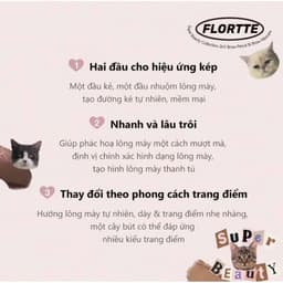 [FLORTTE] Chì kẻ mày mascara lông mày 2 đầu Meow chống nước lâu trôi 6