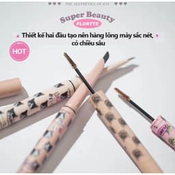 [FLORTTE] Chì kẻ mày mascara lông mày 2 đầu Meow chống nước lâu trôi 7