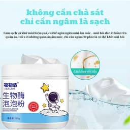 Bột Tẩy Trắng Quần Áo Enzyme Sinh Học LUJIE 260G – Tẩy Ố Vàng, Làm Sáng Quần Áo Nhanh 6