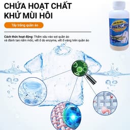 Xịt Tẩy Trắng Quần Áo K.K 500ml – Làm Sáng Quần Áo, Loại Bỏ Vết Ố Cứng Đầu 2