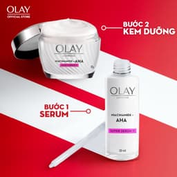 [KOL] [OLAY] Combo Kem Dưỡng 50g + Siêu Tinh Chất Ngừa Lão Hóa OLAY Luminous Niacinamide Kết Hợp AHA 30ml 7