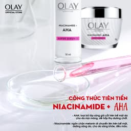 [KOL] [OLAY] Combo Kem Dưỡng 50g + Siêu Tinh Chất Ngừa Lão Hóa OLAY Luminous Niacinamide Kết Hợp AHA 30ml 5