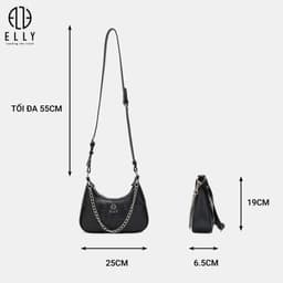 [Tặng hộp 20.10] Túi xách nữ thời trang ELLY EL343 túi đeo chéo đeo vai xách tay da tổng hợp cao cấp 4