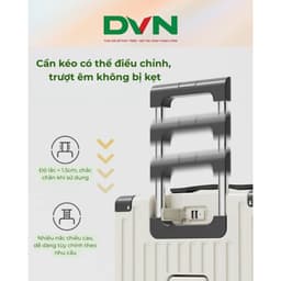 Vali Khung Nhôm Khoá Sập Cao Cấp DVN, Chống Vỡ Chống Trộm, Khay Để Cốc Tiện Lợi 004 2