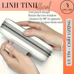 Bộ lau kính 2 mặt bằng nam châm thông minh - Vệ sinh kính cả 2 mặt dễ dàng, có dây bảo vệ, lực hút từ tính mạnh 7