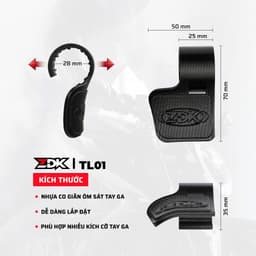 (Màu đen) ZDK TL01 Trợ lực tay ga cho xe máy chống mỏi tay tiện lợi 3