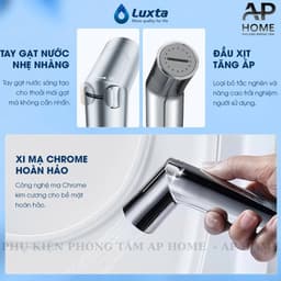 Vòi xịt Luxta chính hãng, bền đẹp, áp lực mạnh, tiết kiệm nước - phụ kiện phòng tắm AP HOME 6