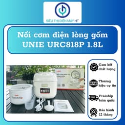 Nồi cơm điện lòng gốm UNIE URC818 - Dung tích 1.8L, Có chế độ cơm cháy độc đáo, Hẹn giờ 24 tiếng - Hàng chính hãng 1