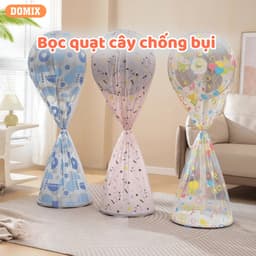Bọc quạt che bụi quạt cây – Kiểu hoạt hình trong suốt, chất liệu PEVA chống bụi, chống nước hiệu quả. 1