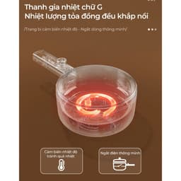 Nồi Điện Đa Năng Bear DRG-P16M2, 1.6L-700W, Lòng Nồi Mini Tráng men, Kèm Khay Hấp, 2 Mức Nhiệt, Hàng Chính Hãng 6