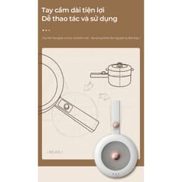 Nồi Điện Đa Năng Bear DRG-P16M2, 1.6L-700W, Lòng Nồi Mini Tráng men, Kèm Khay Hấp, 2 Mức Nhiệt, Hàng Chính Hãng 5