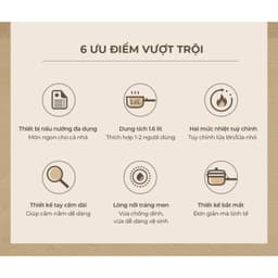 Nồi Điện Đa Năng Bear DRG-P16M2, 1.6L-700W, Lòng Nồi Mini Tráng men, Kèm Khay Hấp, 2 Mức Nhiệt, Hàng Chính Hãng 4