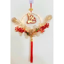 [TẾT2027]🌟 Vòng Hoa Trang Trí Thần Tài May Mắn – Đèn LED Rực Rỡ – Treo Tết Phong Thuỷ 2026 5