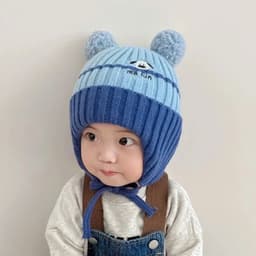 🧸 MŨ LEN TAI GẤU MI FUN CHO BÉ 2–12 THÁNG – SIÊU ẤM, SIÊU CUTE, CÓ DÂY BUỘC AN TOÀN 7