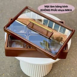 Khay Đựng Bánh Kẹo Cho Tết 2026, Khay Mứt Bằng Gỗ Sồi 100%, Mặt Kính Thủy Tinh Sang Trọng, Kèm Hũ 4