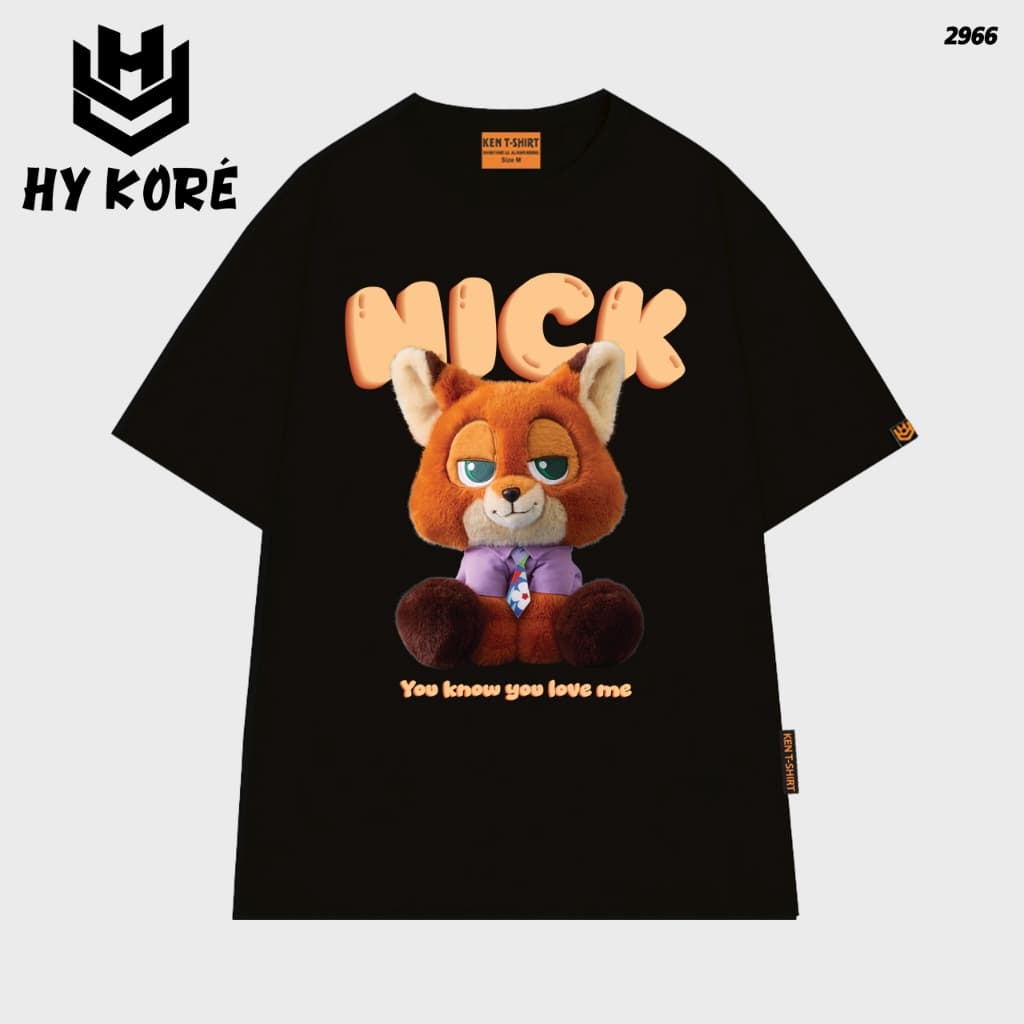 Áo Thun COUPLE HY KORÉ NICK LOVE ME 2966 Form Rộng Localbrand Oversize Unisex Vải Cotton 65% Nam Nữ Mặc Đẹp
