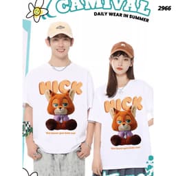 Áo Thun COUPLE HY KORÉ NICK LOVE ME 2966 Form Rộng Localbrand Oversize Unisex Vải Cotton 65% Nam Nữ Mặc Đẹp 2