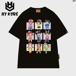 Áo Thun HY KORÉ Chibi the Kids 2017 Form Rộng Localbrand Oversize Unisex Vải Cotton 65% Nam Nữ Mặc Đẹp 1