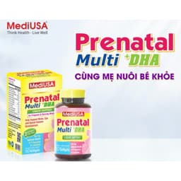 Viên uống bổ sung Vitamin cho bà bầu và bé MediUSA Prenatal Multi + DHA Cùng Mẹ Nuôi Bé Khỏe 1