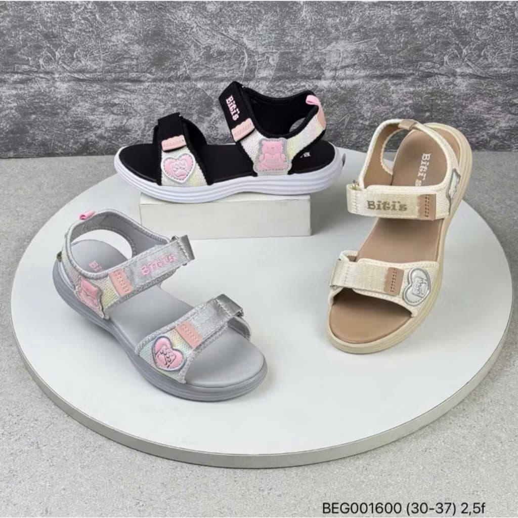 Dép Sandal Biti's  BEG001600 Cho Bé Gái Quai Đeo Dán Đế Siêu Nhẹ Phù Hợp Nhiều Hoạt Động