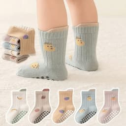 Set 10 Đôi Tất Sơ Sinh Cổ Cao Có Đệm Chống Trơn Trượt Cho Bé Trai, Bé Gái Từ 1-4 Tuổi ss68 4