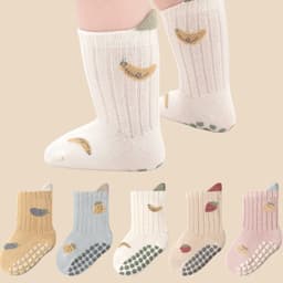 Set 10 Đôi Tất Sơ Sinh Cổ Cao Có Đệm Chống Trơn Trượt Cho Bé Trai, Bé Gái Từ 1-4 Tuổi ss68 3