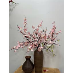 Cành Hoa Mai Cổ Trang Trí Tết, 1 Cành Cao 90cm, 5 Nhánh Nhiều Hoa Lụa, Cành Đào Nhật Giả Cao Cấp 3