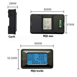 Công tơ điện tử thông số 100A 20A có đèn nền và reset - đồng hồ đo điện cảnh báo công suất - kiểm soát số điện gia đình 4