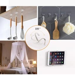 Móc Dán Tường Siêu Dính Trong Suốt Móc Dán Tường Chịu Lực Tốt Treo Tường Chắc Chắn 6x6 cm 5