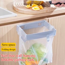 COD⚡️⚡️Giá đỡ túi đựng rác Snap-on - Khung đựng đồ - Kệ treo túi nhựa - Giá phơi khăn - Có thể tháo rời, không đục lỗ 2