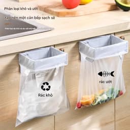 COD⚡️⚡️Giá đỡ túi đựng rác Snap-on - Khung đựng đồ - Kệ treo túi nhựa - Giá phơi khăn - Có thể tháo rời, không đục lỗ 3