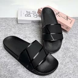 Dép skt kẻ viền sắc nét đế mềm đi êm chân không thấm nước form basic dễ phối đồ - dép boy phố, dép nam nứ, dép lê,sliper 1
