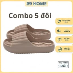 [ FREESHIP ] Combo 5 đôi dép đi trong nhà có đế chống trơn trượt, chất liệu EVA êm chân, thoáng khí ( dép xốp ) 1