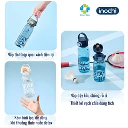 Bình Nước KITA BASE INOCHI |Có Quai Xách Tiện Lợi, Dễ Mang Theo Khi Tập Thể Thao & Picnic 3
