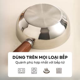 Quánh nấu cháo cho bé 14cm inox 304 GORILLA CHEF không phủ chống dính, an toàn cho sức khỏe 4