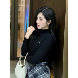 Áo len giữ nhiệt cao cấp mã 3302  tag chữ min phối cổ cao 3p chất len mềm mịn Eva Lover 7